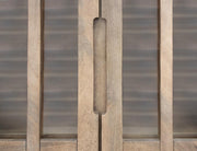 Natural Parota Display Cabinet - iron base detail