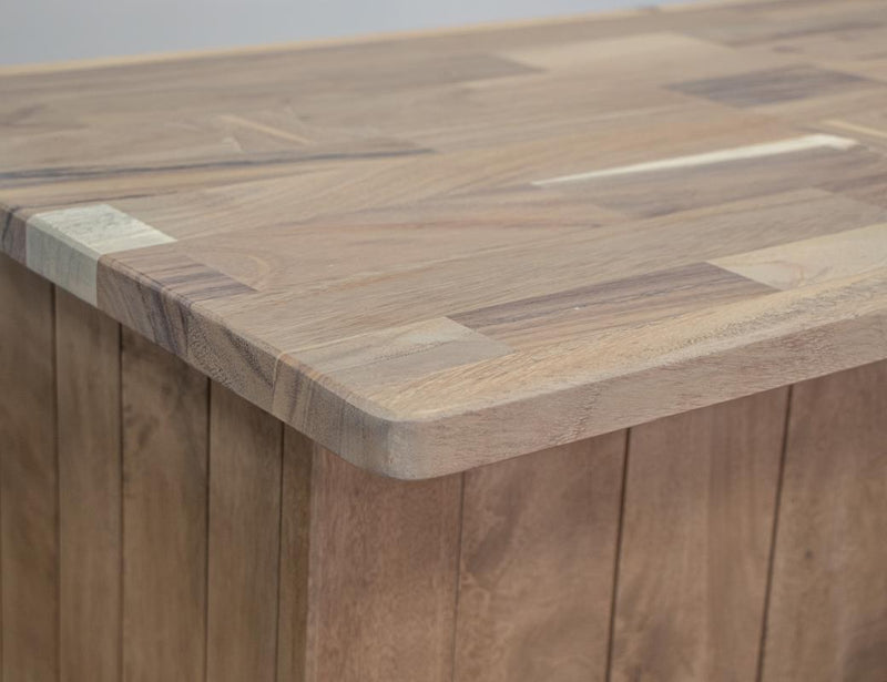 Natural Parota Home Bar - wine rack detail