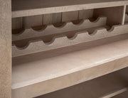 Natural Parota Home Bar - footrest detail
