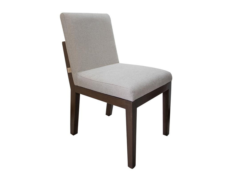Natural Parota Upholstered Dining Chair