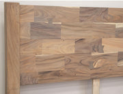 Natural Parota Bed - headboard plank detail