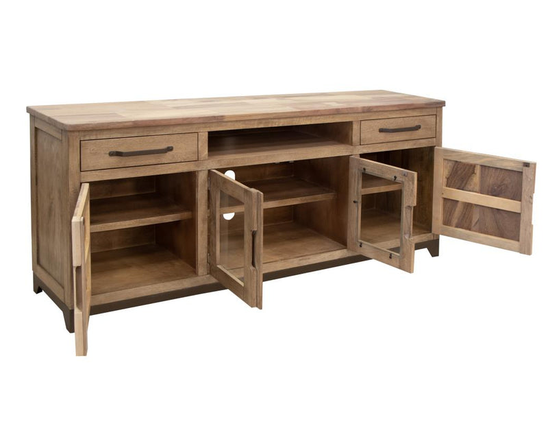 Natural Parota TV Stand doors