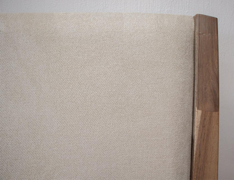 Parota Nova Bed - headboard frame detail