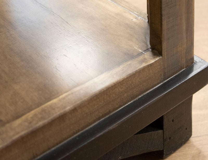 Loft Brown 45" Square Cocktail Table - top detail