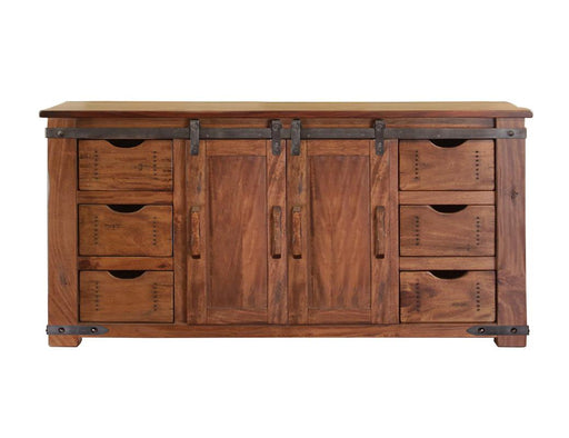 Parota TV Stand - parota top, mango case, sliding barn doors