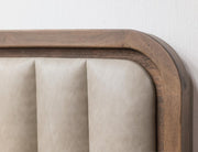 Mezquite Upholstered Bed styled in a bedroom
