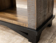 Loft Brown 92" TV Console - shelf detail