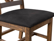 Loft Brown V-Back Dining Chair - seat detail