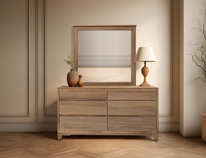 Parota Nova Mirror above the Parota Nova Dresser