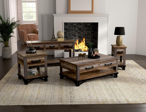Loft Brown Chairside Table styled