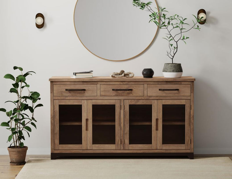 Natural Parota Console - room scene