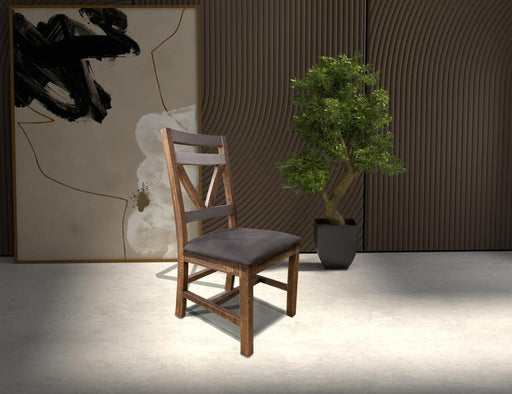 Loft Brown V-Back Dining Chair - dining scene