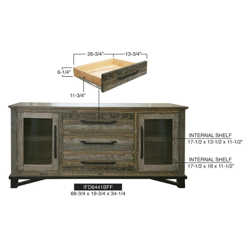 Loft Brown Buffet room scene