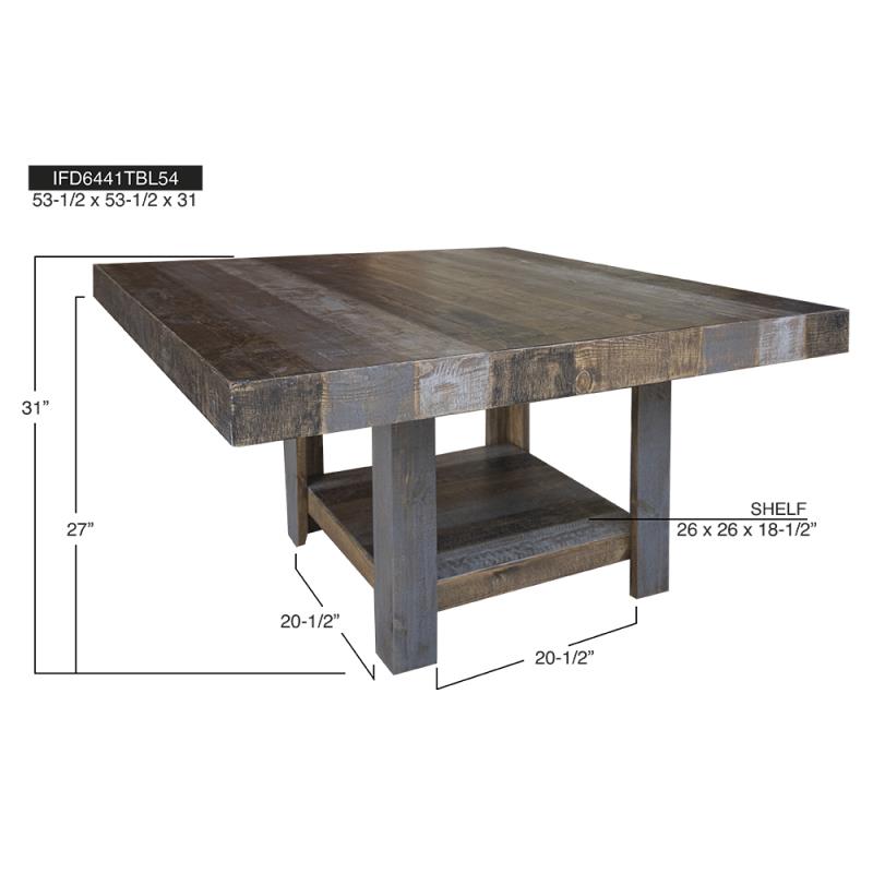 Loft Brown 54 Square Table room scene