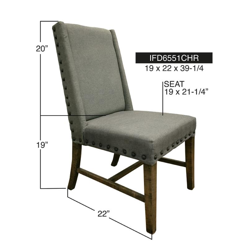 Loft Brown Upholstered Chair detail