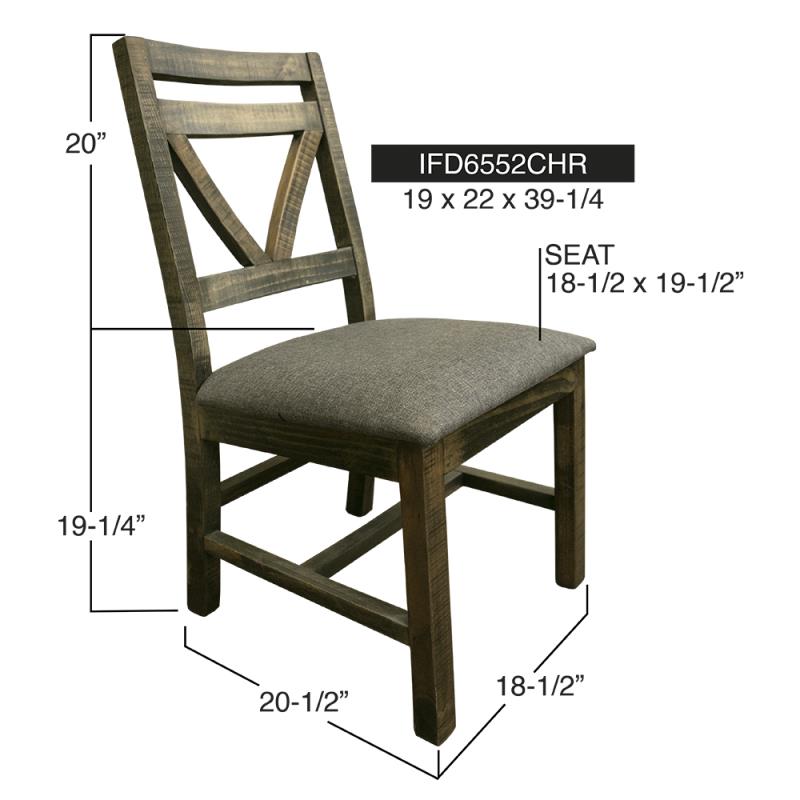 Loft Brown Dining Chair detail