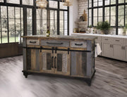 Loft Brown Kitchen Island styled