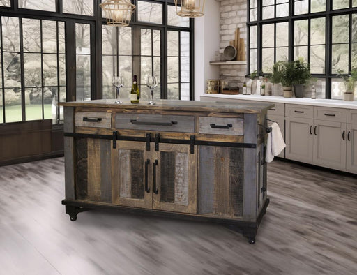 Loft Brown Kitchen Island styled