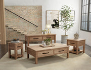 Natural Parota occasional tables - living room scene