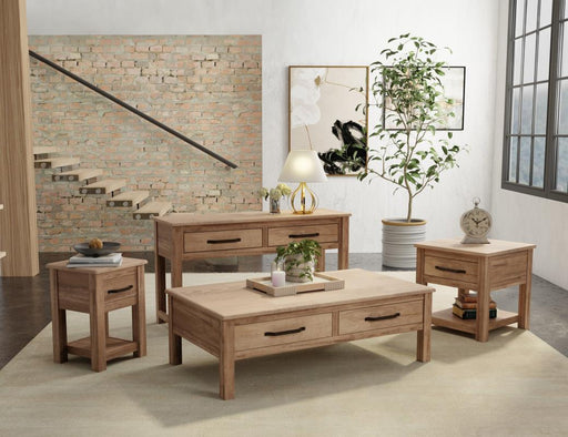 Natural Parota occasional tables - living room scene