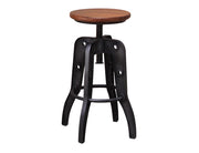 Parota Adjustable Stool - iron base, parota seat