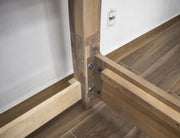 Parota Nova Bed - rail attachment detail