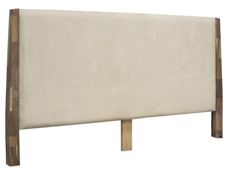 Parota Nova Bed - upholstered headboard