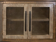 Loft Brown Wall Unit TV Stand - finish detail