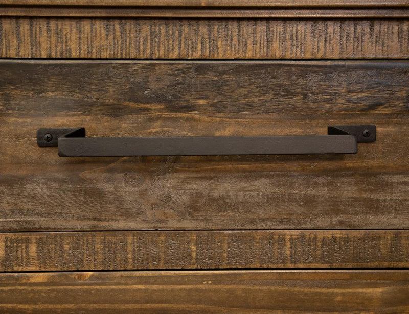 Loft Brown Wall Unit TV Stand - shelf detail