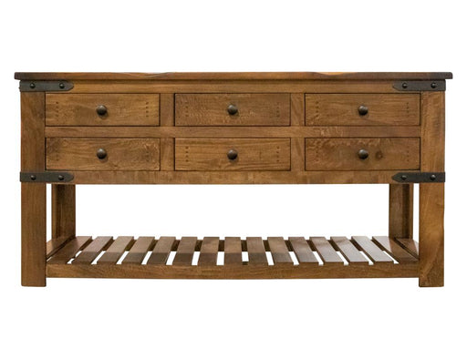 Parota sofa table angle