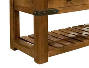 Parota sofa table drawers