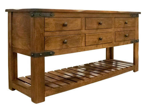 Parota 6-Drawer Sofa Table
