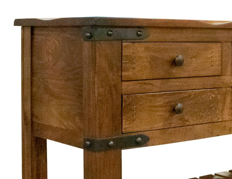 Parota sofa table styled