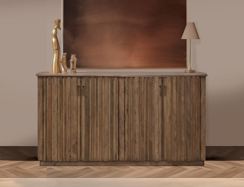 Mezquite 4 Door Console styled in a living room
