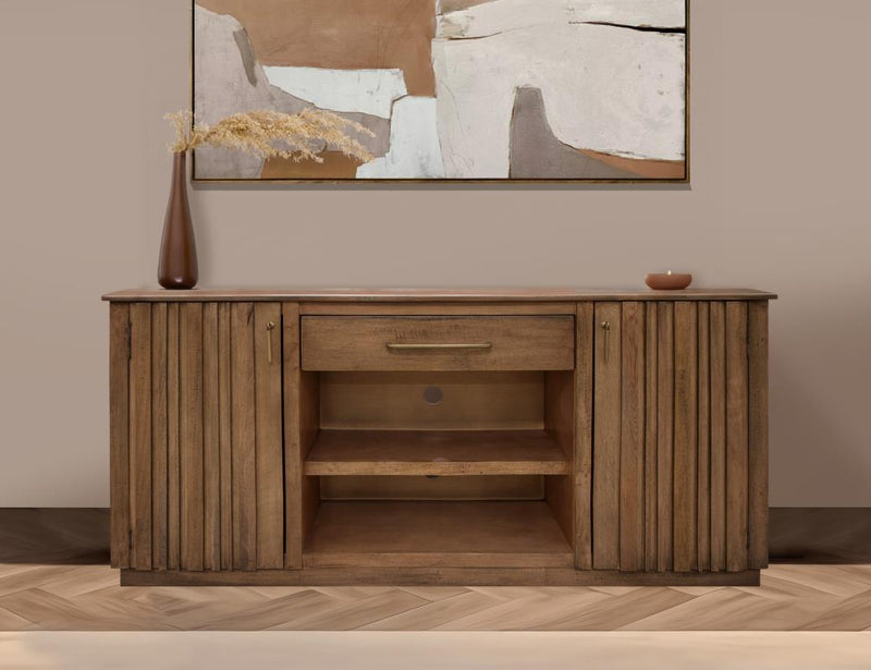 Mezquite 70 inch TV Stand styled in a living room