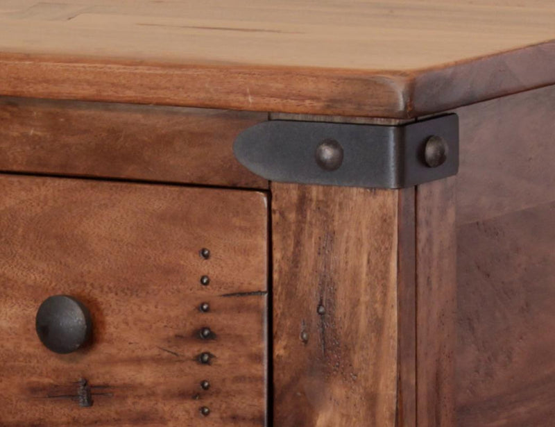 Parota chairside table angle