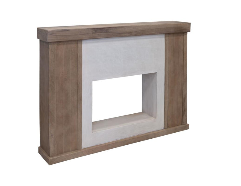 Natural Parota Fireplace Console - alternate view