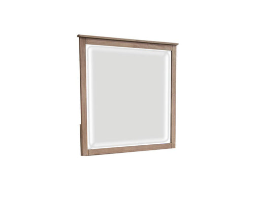Natural Parota Mirror - solid wood frame with beveled glass