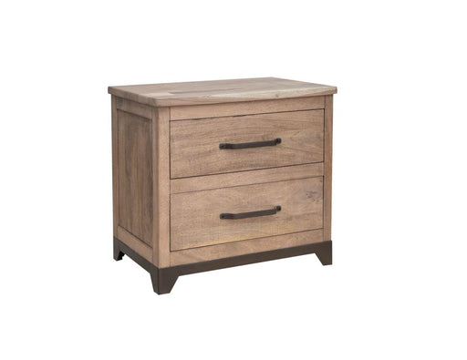 Natural Parota Nightstand - two drawer nightstand