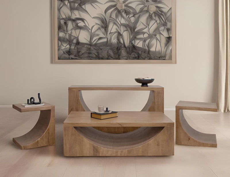 Mezquite Sofa Table styled in a living room