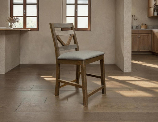 Loft Brown Upholstered Stool angle