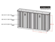 Mezquite 4 Door Console dimension diagram