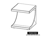 Mezquite End Table dimension diagram