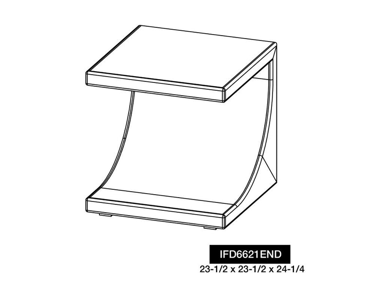 Mezquite End Table dimension diagram