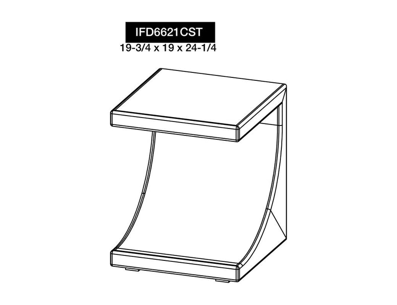 Mezquite Chairside Table dimension diagram