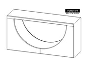 Mezquite Sofa Table dimension diagram