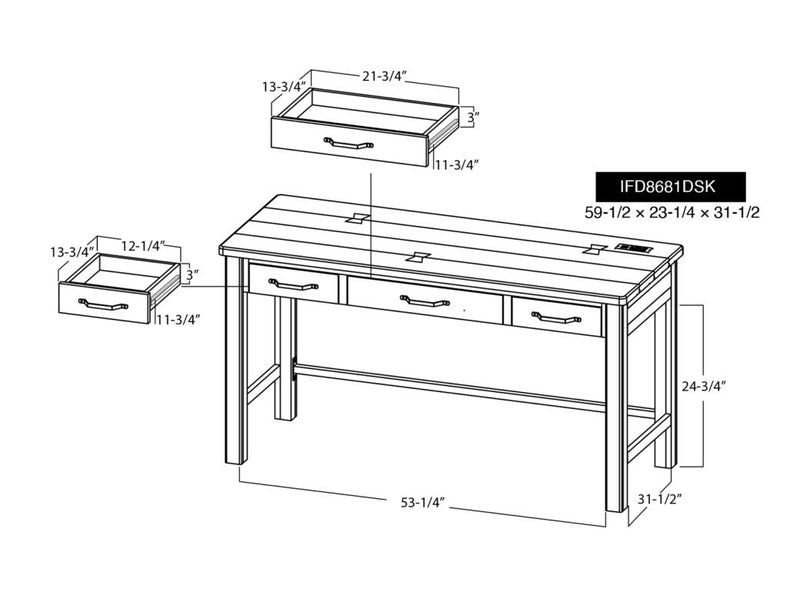 Natural Parota Desk - base detail