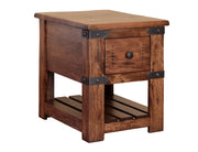 Parota chairside table styled