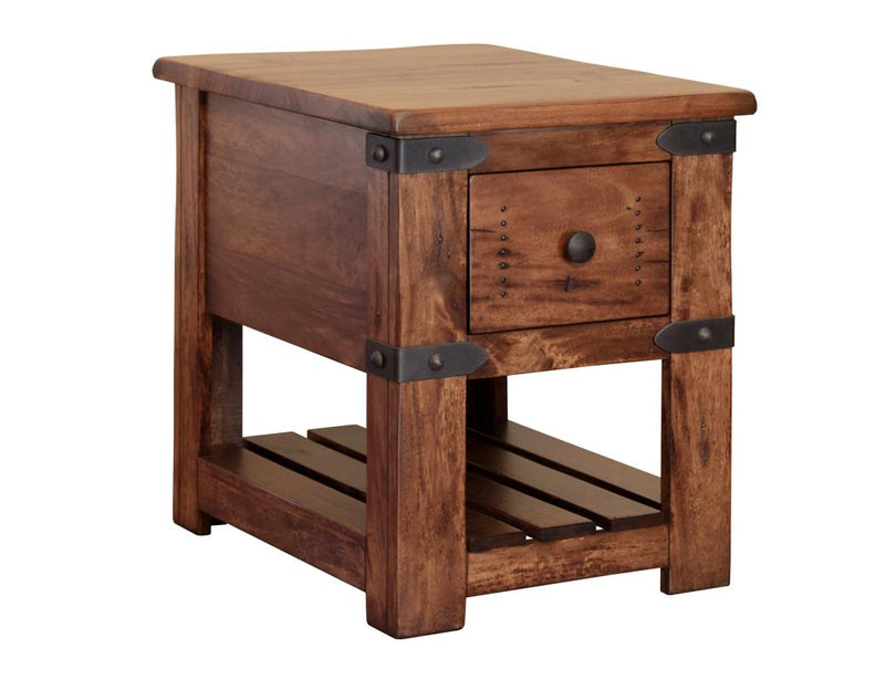 Parota chairside table styled