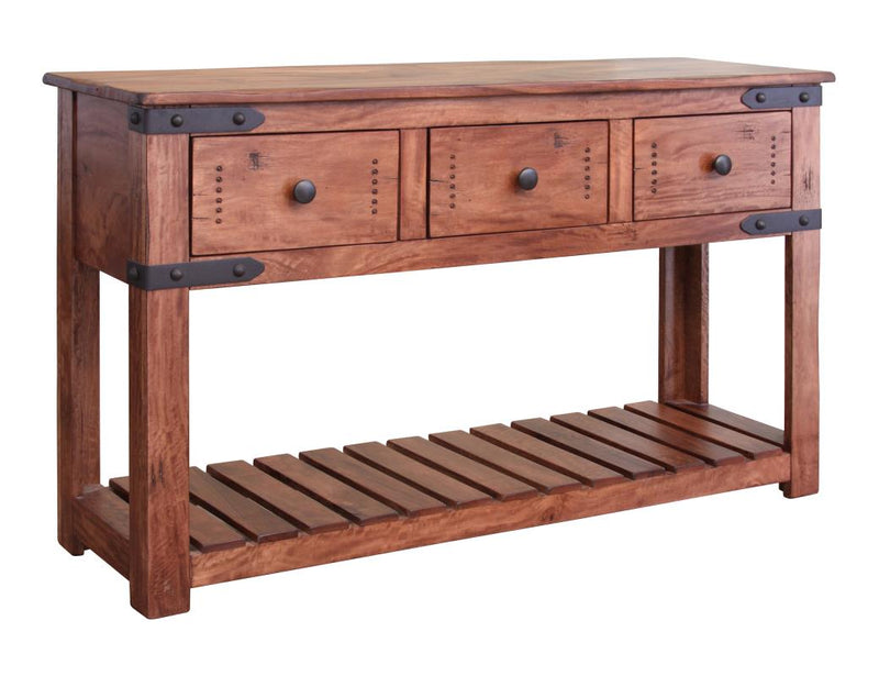 Parota sofa table styled